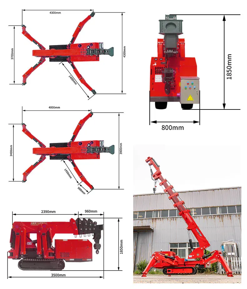 Parameters of a 3-ton spider crane hightop.webp