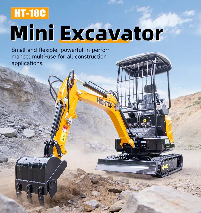 Компактный экскаватор с 1 - тонным бензиновым двигателем HT18C-hightop.webp
