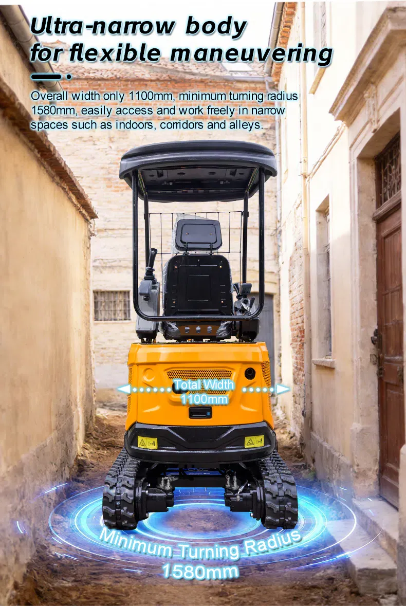 Компактный экскаватор с 1 - тонным бензиновым двигателем HT18C.webp