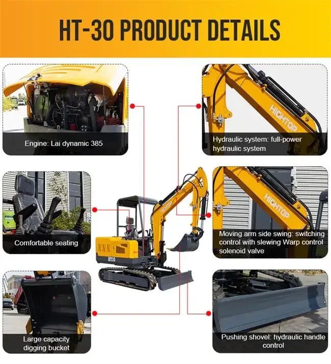 Мини-экскаватор 3 тонны HT30 Triple Pump.webp