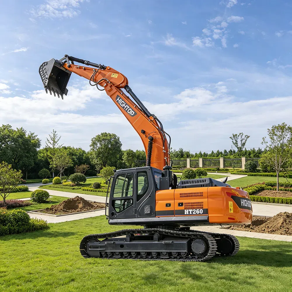 Фотографии гусеничного гидравлического экскаватора Hightop HT260 массой 26 тонн.webp