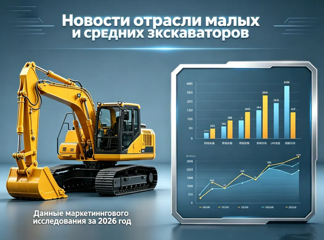 Тренды рынка мини-экскаваторов 2026: рост спроса, стабилизация цен и технологический прорыв