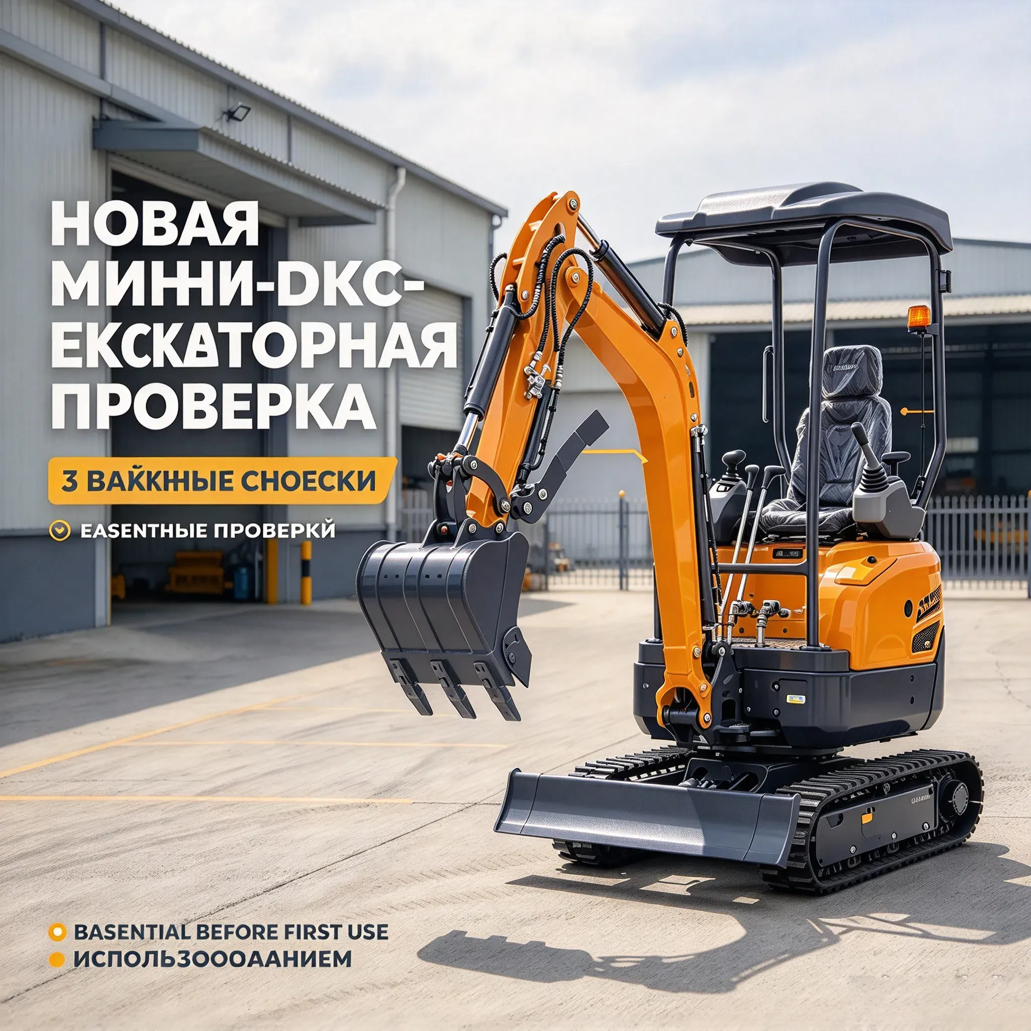 Проверка нового мини-экскаватора перед первым запуском: 3 важных этапа