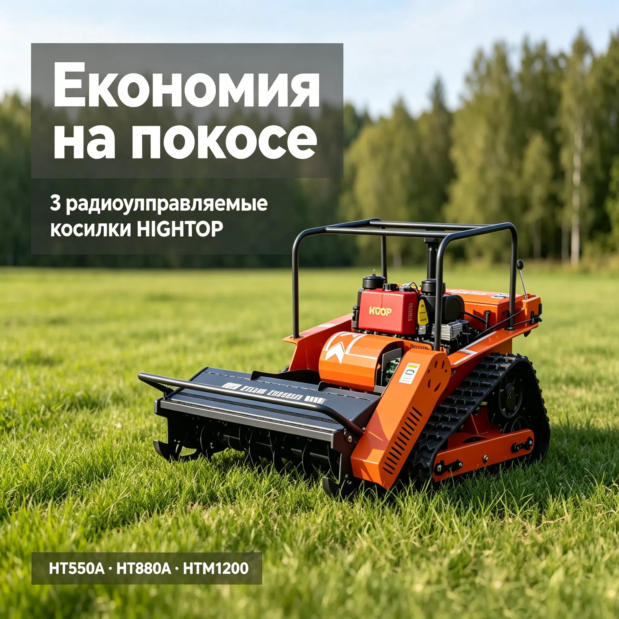 Экономия на покосе: как радиоуправляемые газонокосилки HIGHTOP заменяют бригаду