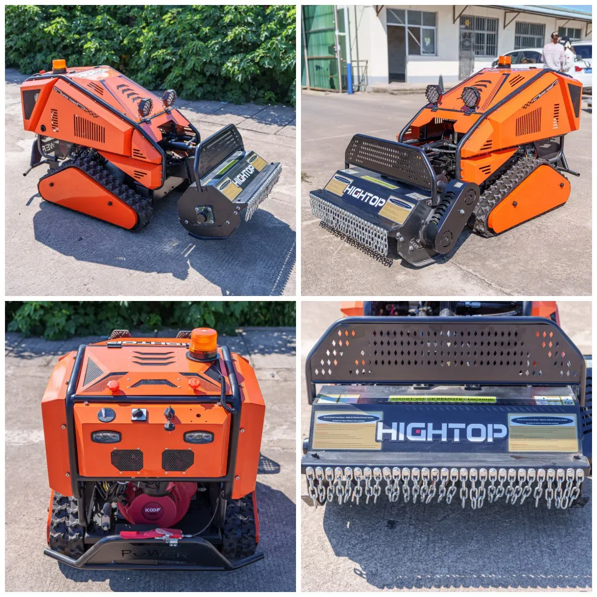 Фотографии многофункциональной дистанционной гусеничной газонокосилки Hightop HTMGP-80